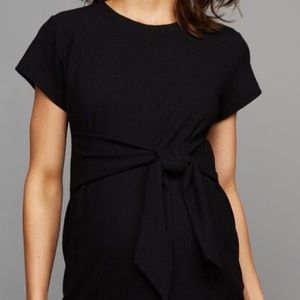 Pea in the Pod Black Tie Front Maternity Top